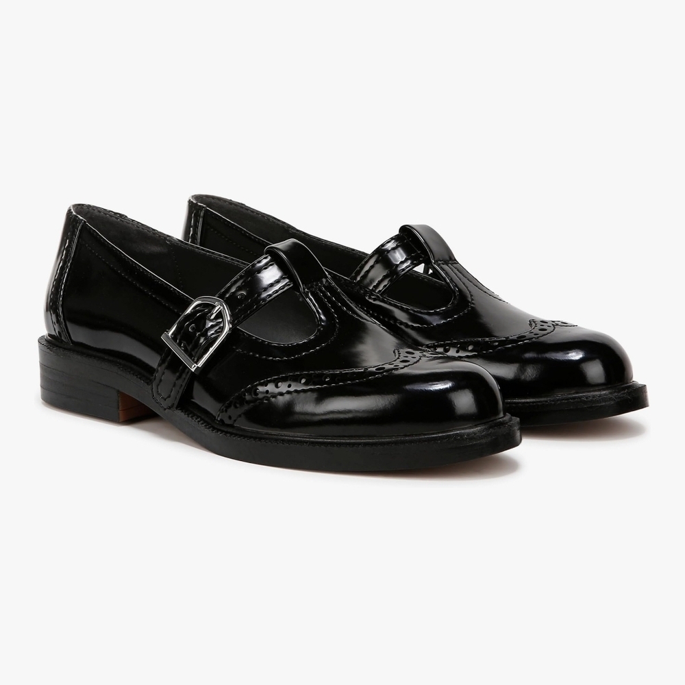 Franco Sarto Black Patent Loafers - Picture 2 of 4